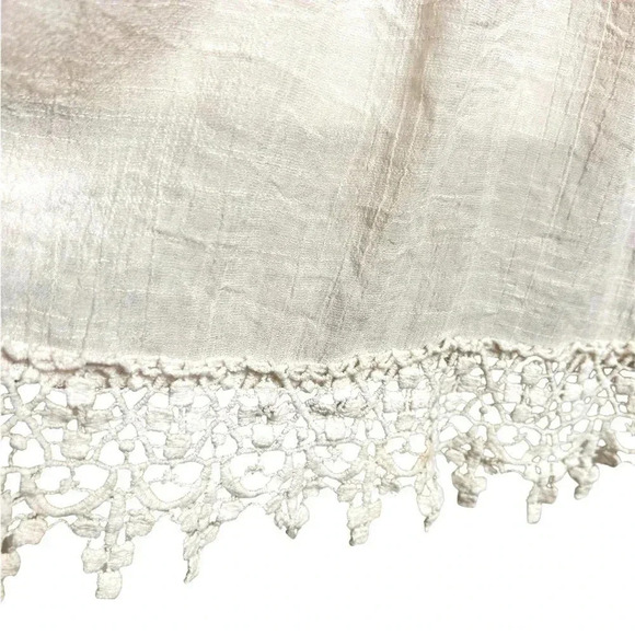 Crochet Cream sundress, spaghetti straps, XS-S, Feminine Festival Western - Picture 7 of 10